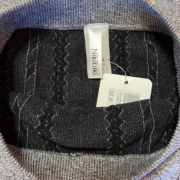 NWT NikiBiki black textured leggings one size fits all - Picture 7 of 11